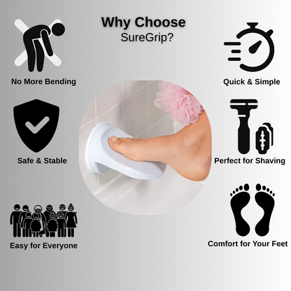 SureGrip™ – Shower Foot Rest for Easy Shaving & Washing