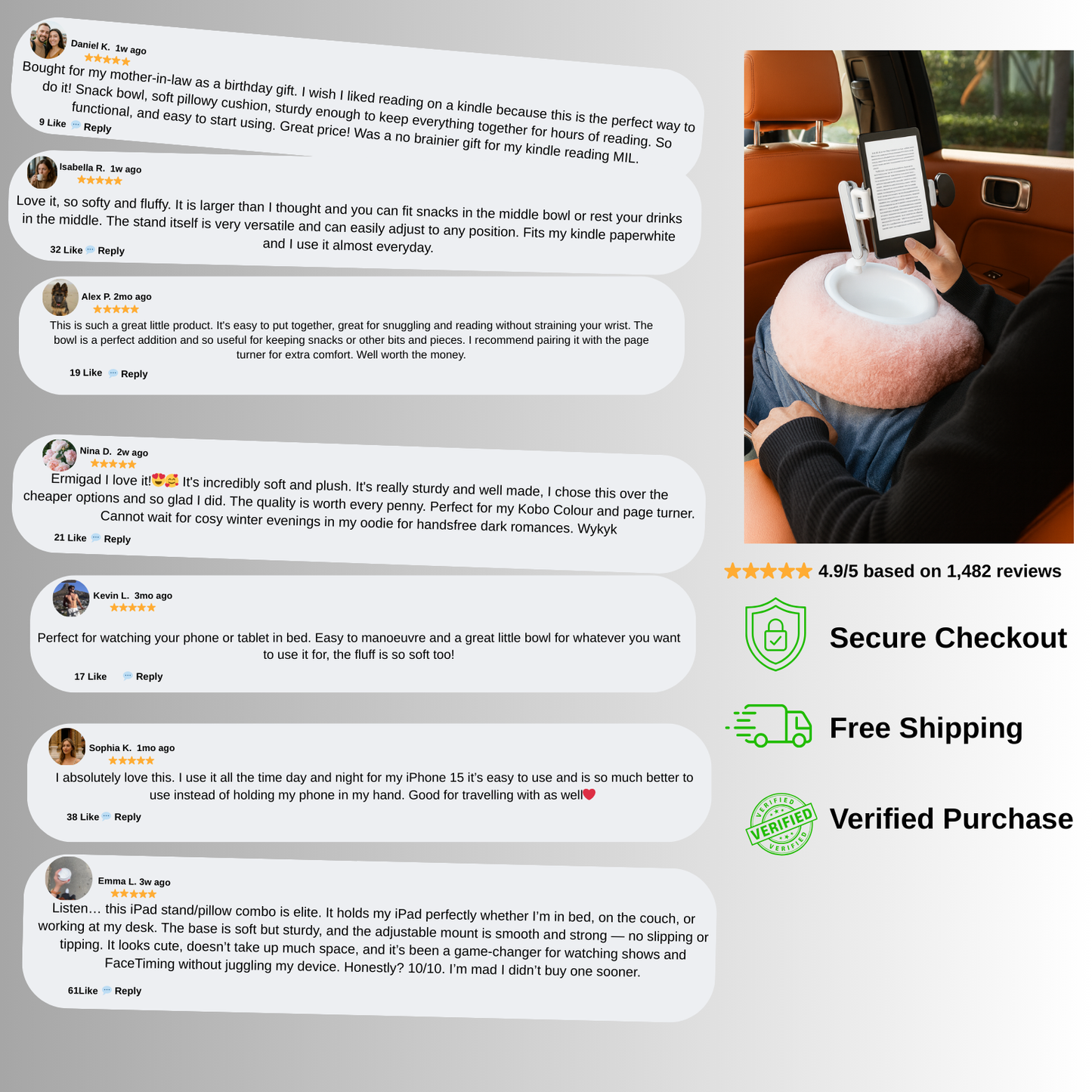 CozyStation™ – Snack & View Holder